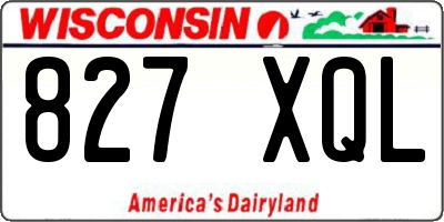 WI license plate 827XQL