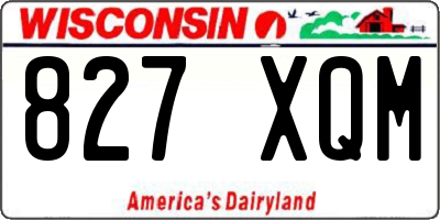 WI license plate 827XQM