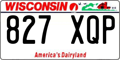 WI license plate 827XQP