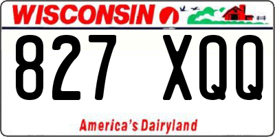 WI license plate 827XQQ