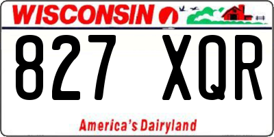 WI license plate 827XQR