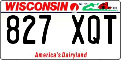 WI license plate 827XQT