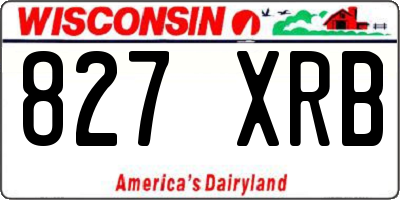 WI license plate 827XRB
