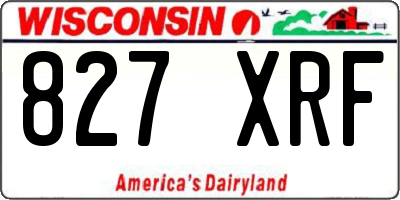 WI license plate 827XRF