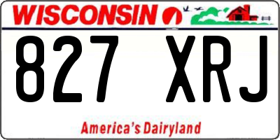 WI license plate 827XRJ