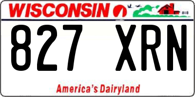 WI license plate 827XRN