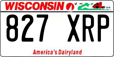 WI license plate 827XRP