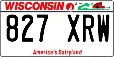 WI license plate 827XRW