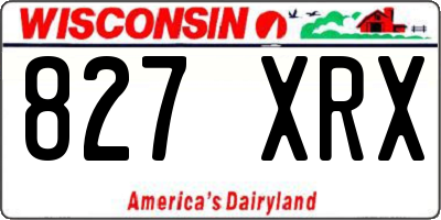 WI license plate 827XRX