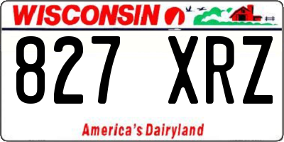 WI license plate 827XRZ