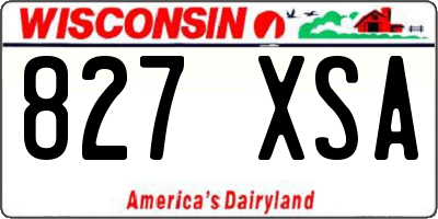 WI license plate 827XSA