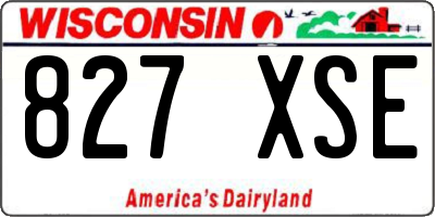 WI license plate 827XSE