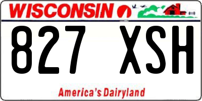 WI license plate 827XSH