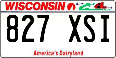 WI license plate 827XSI