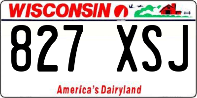 WI license plate 827XSJ