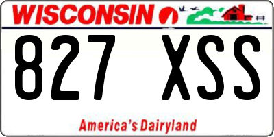 WI license plate 827XSS