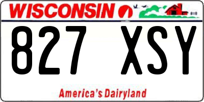 WI license plate 827XSY