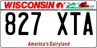 WI license plate 827XTA