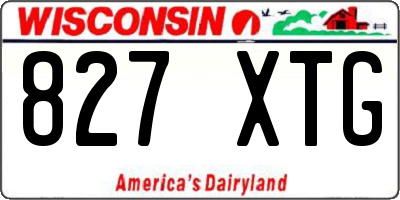 WI license plate 827XTG