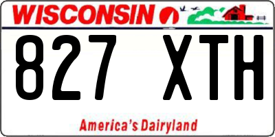 WI license plate 827XTH