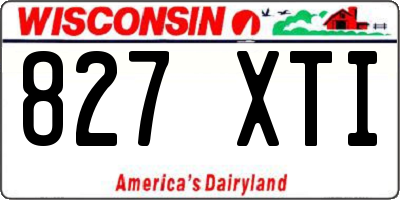 WI license plate 827XTI