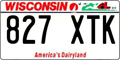 WI license plate 827XTK