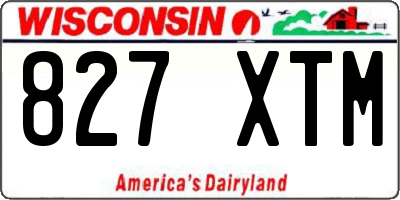 WI license plate 827XTM