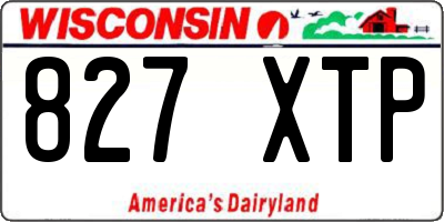 WI license plate 827XTP