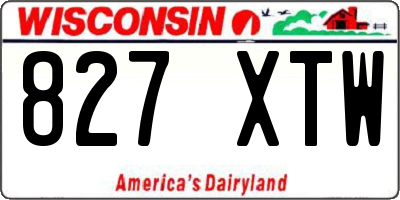WI license plate 827XTW