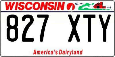 WI license plate 827XTY