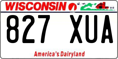 WI license plate 827XUA