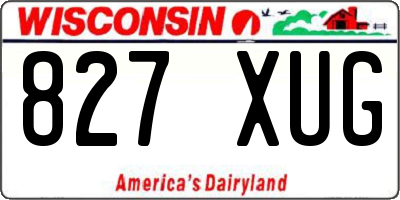 WI license plate 827XUG