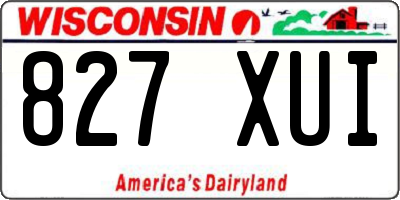WI license plate 827XUI
