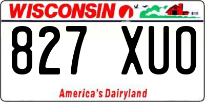 WI license plate 827XUO