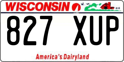 WI license plate 827XUP