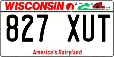 WI license plate 827XUT
