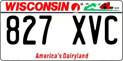 WI license plate 827XVC