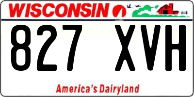 WI license plate 827XVH