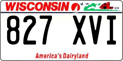 WI license plate 827XVI