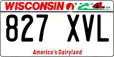 WI license plate 827XVL