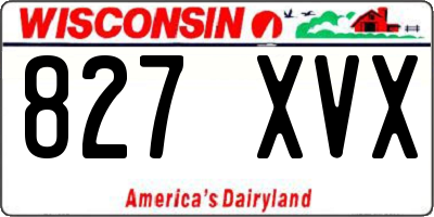 WI license plate 827XVX