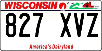WI license plate 827XVZ