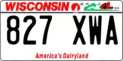 WI license plate 827XWA
