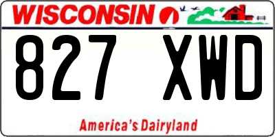 WI license plate 827XWD
