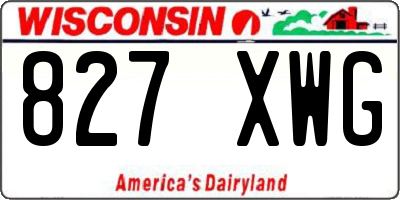 WI license plate 827XWG