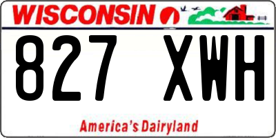 WI license plate 827XWH