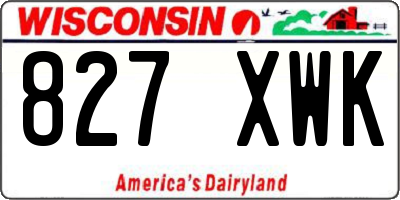 WI license plate 827XWK