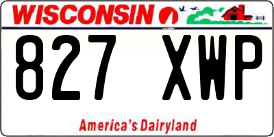 WI license plate 827XWP