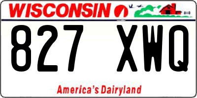 WI license plate 827XWQ