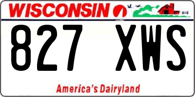 WI license plate 827XWS